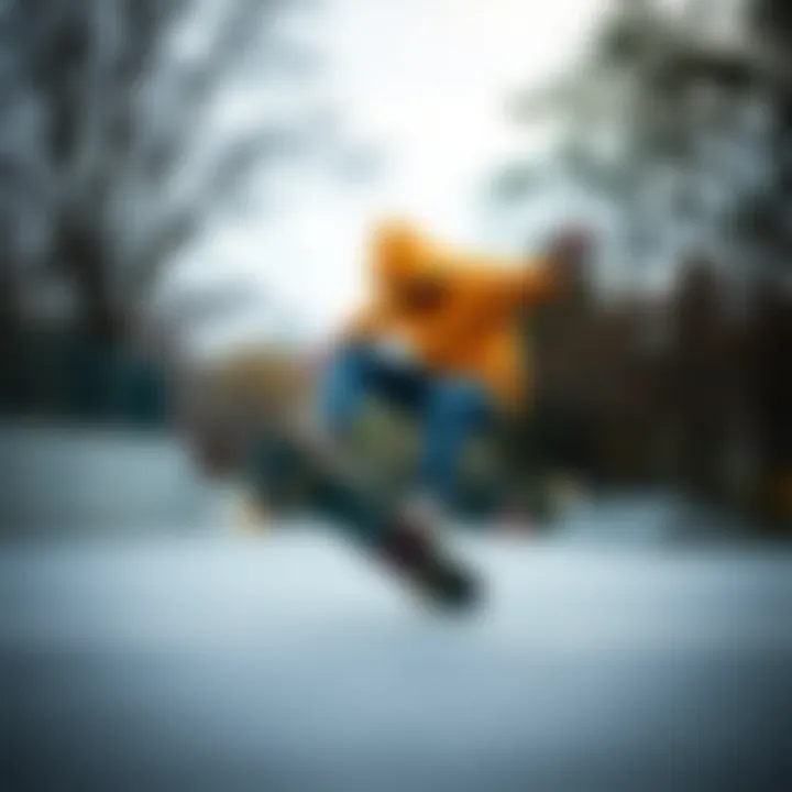 A skateboarder wearing a dark yellow hoodie performing a trick