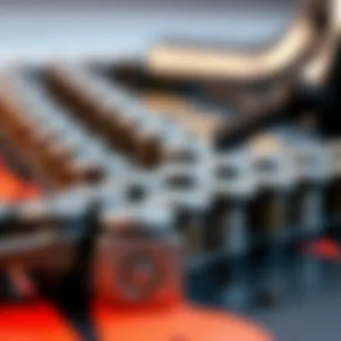 A close-up of a high-performance skateboard chain showcasing its intricate design.