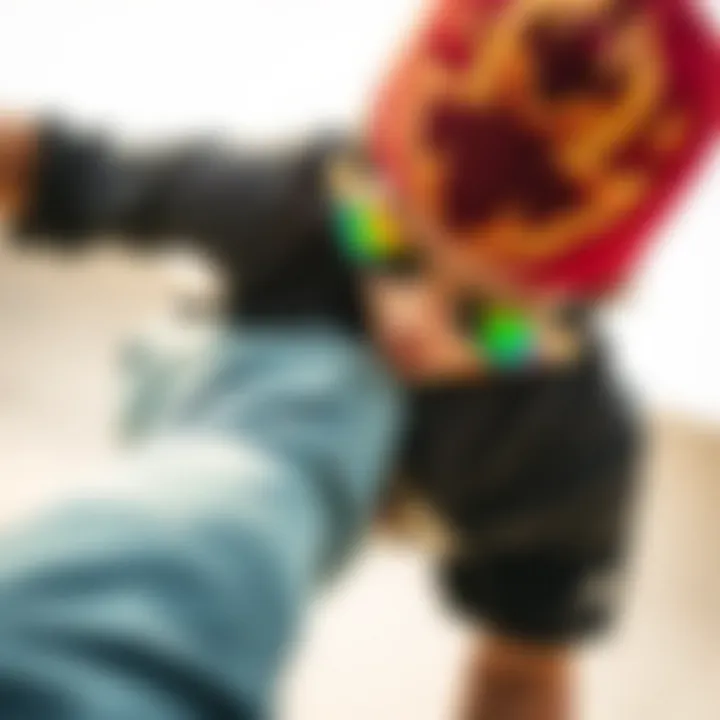 Skateboarder wearing metal rim sunglasses during a trick