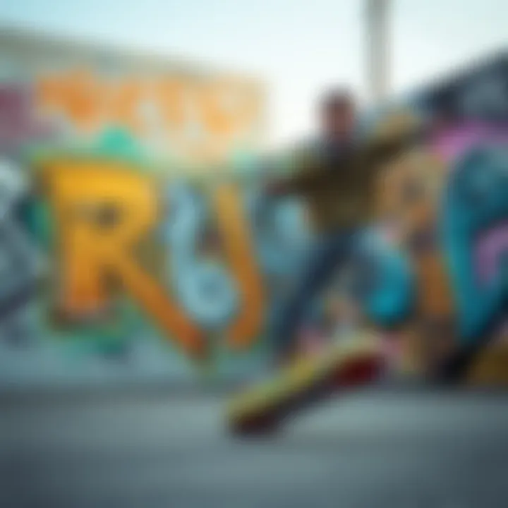 Graffiti art showcasing the connection between skate culture and fashion