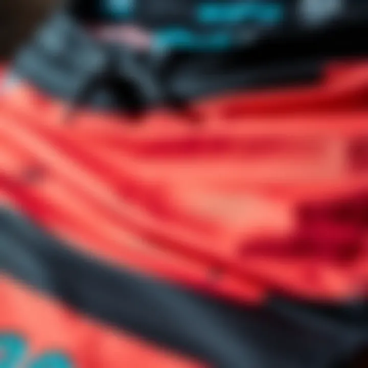 Close-up of advanced materials used in boardshorts