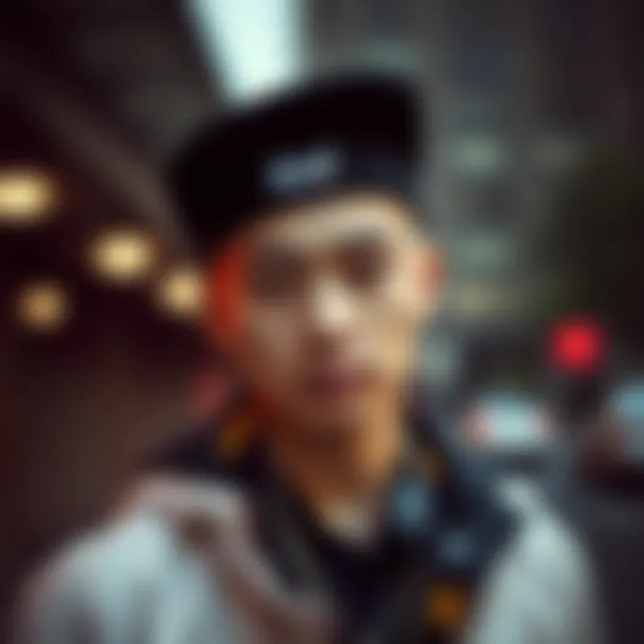 Huf Cap in Contemporary Fashion Fashionable streetwear ensemble featuring a Huf cap.