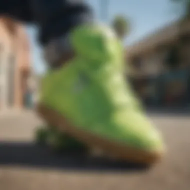 Prominent skateboarders endorsing lime green Pumas