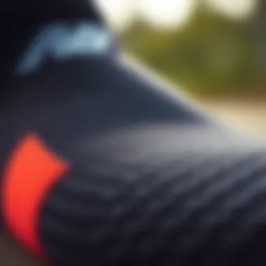 Quality Materials for Enhanced Comfort Close-up of materials used in New Balance crew socks