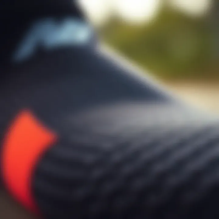 Quality Materials for Enhanced Comfort Close-up of materials used in New Balance crew socks