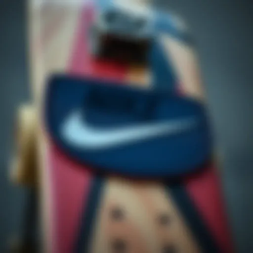 Iron-on Nike patch on a skateboard deck