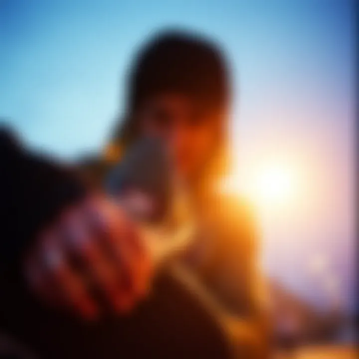 A skater applying an iron-on Nike patch