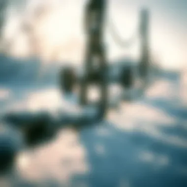 Reflection of Skate Culture in Ice Out Chains A close-up view of an ice out chain reflecting sunlight