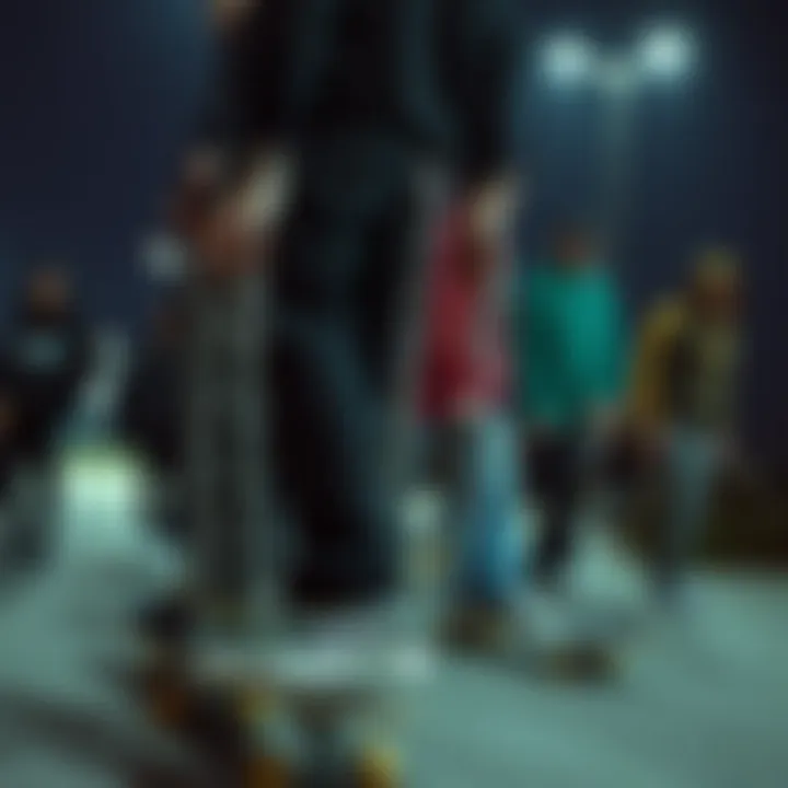 Unity and Individuality: Skaters and Their Ice Out Chains A group of skaters showcasing their ice out chains