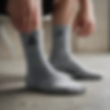 Care Instructions for Grey Adidas Crew Socks An infographic detailing care instructions for grey Adidas crew socks, emphasizing longevity and maintenance.