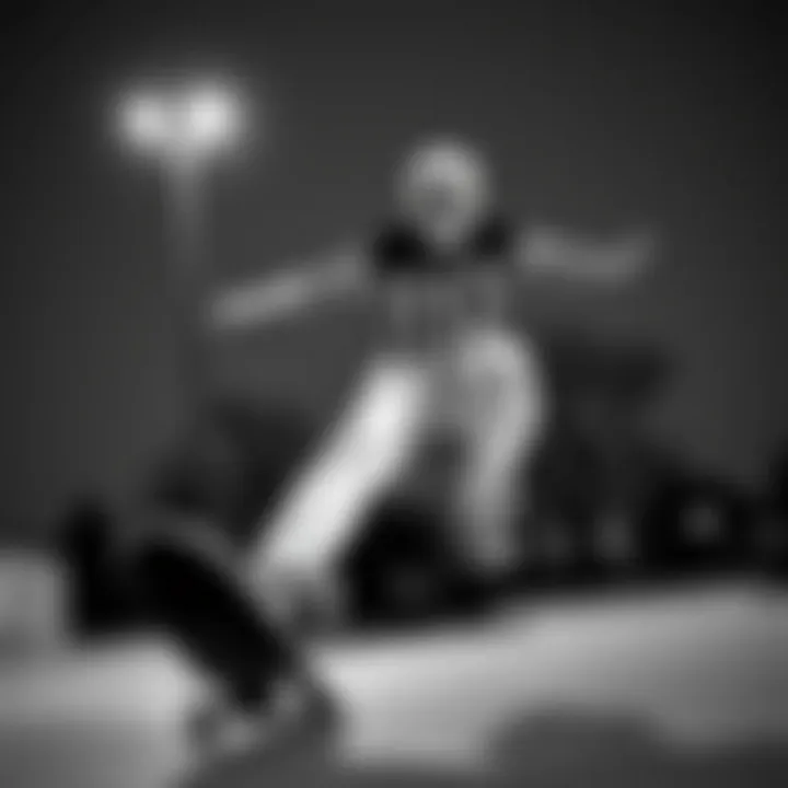 A skateboarder performing tricks in a black and white outfit, showcasing the blend of style and functionality in skate culture.