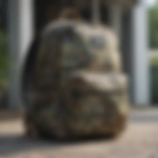 A collection of camo backpacks showcasing various designs and styles.