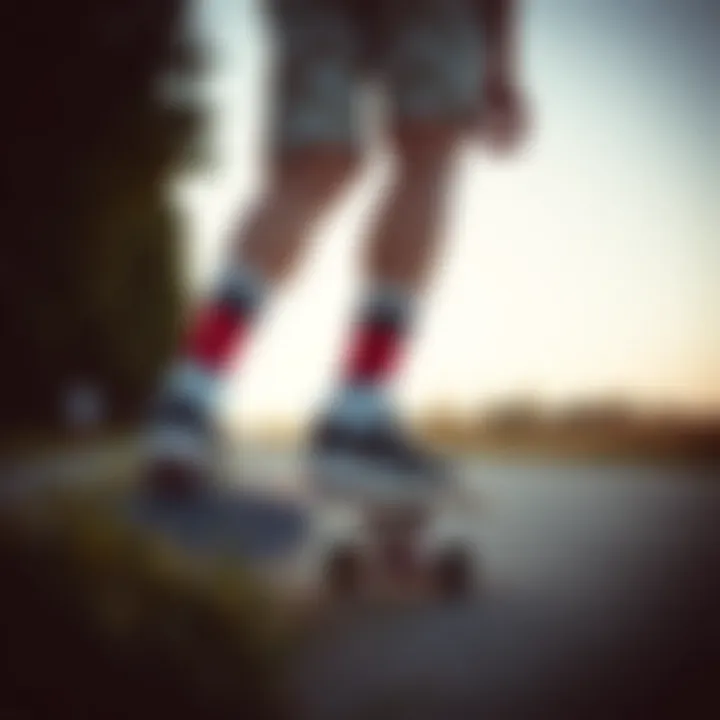 Skateboarding with Stance Style Skateboarder wearing stylish Stance socks