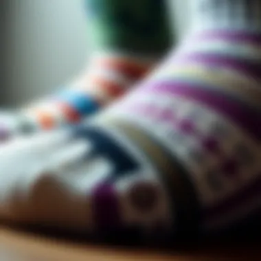 Materials and Textures of Stance Socks Close-up of Stance sock materials and textures