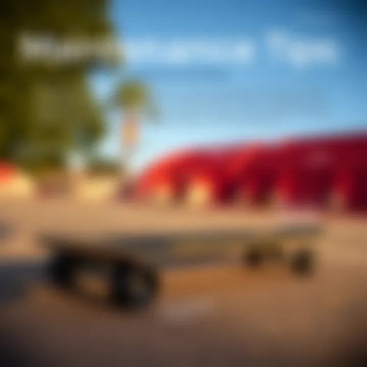 Infographic illustrating maintenance tips for Zoomie skateboards