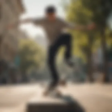 An exciting skateboarding experience captured during a sunny day