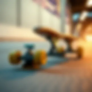 Comparison of different types of longboard trucks in various styles