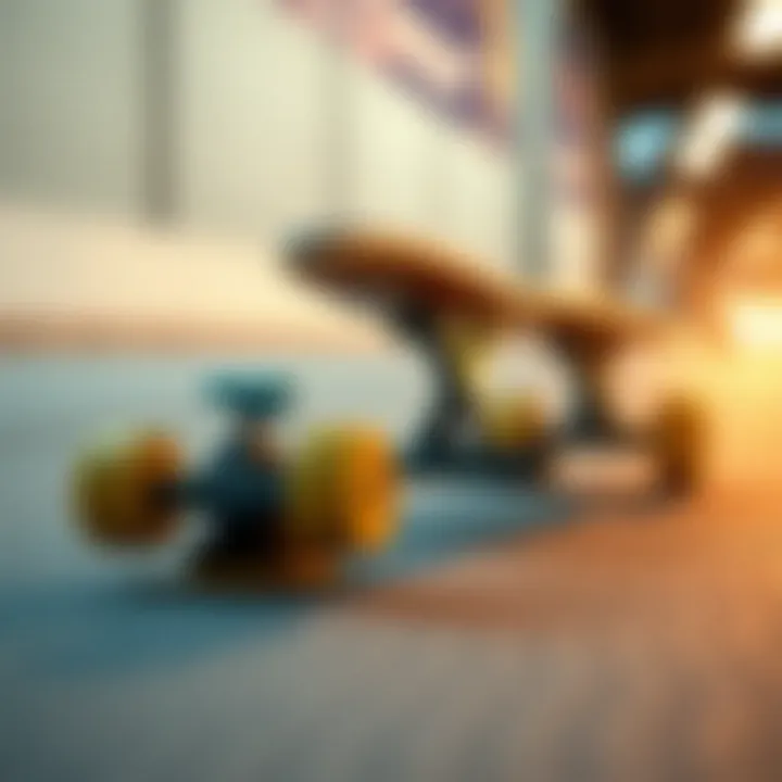 Comparison of different types of longboard trucks in various styles