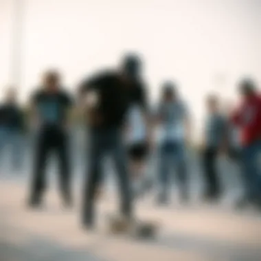 Group of skaters enjoying a session