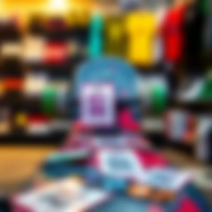 Skateboard with promotional tags