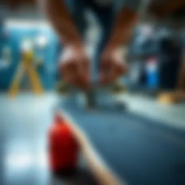 Proper Installation Techniques for Grip Tape Demonstration of proper grip tape installation on skateboard