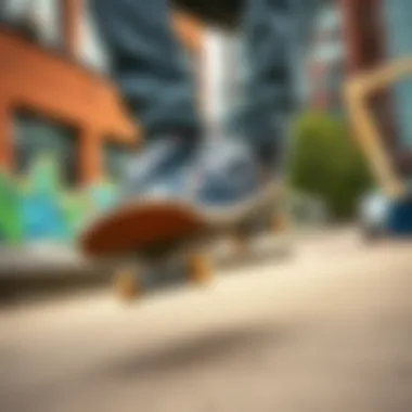 Vans Era 59 in Action Skater performing tricks while wearing Vans Era 59 sneakers in an urban setting