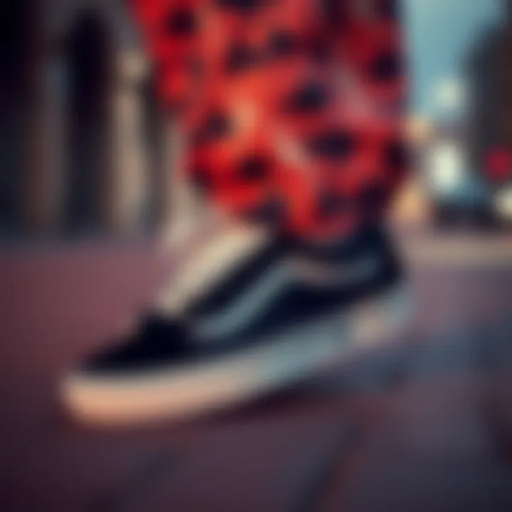 Vans Old Skool Raven in Streetwear Vans Old Skool Raven paired with streetwear fashion