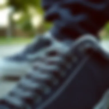 Unique Features of Vans Old Skool Raven Close-up of Vans Old Skool Raven's unique features