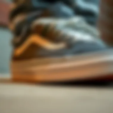 Durable Materials in the Vans Old Skool Sport Close-up of the durable materials used in Vans Old Skool Sport