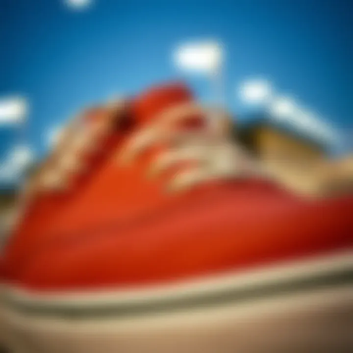 Close-up of Vans OTW shoes highlighting craftsmanship