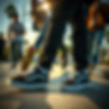 Group of skaters enjoying a session in Vans OTW shoes