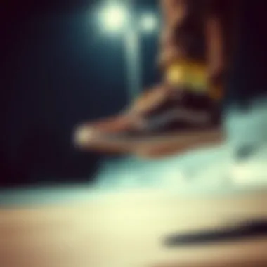 Skater performing tricks while wearing Vans OTW shoes