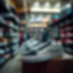Vans shoes displayed in an urban skate shop setting