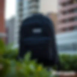 Stylish Vans Sport Backpack displayed outdoors