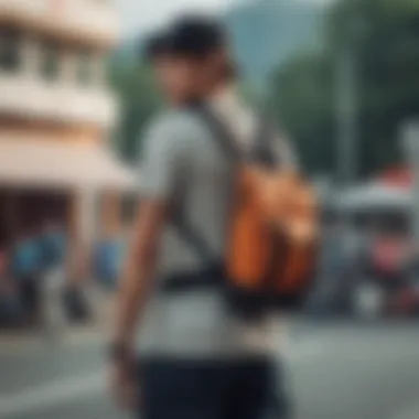 An array of chest pack bags in various colors and styles