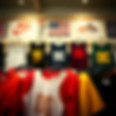 Variety of DC Shoes tank tops on display