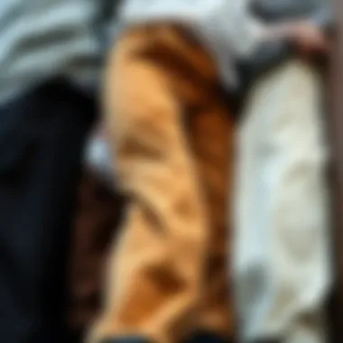 Variety of Thick Corduroy Pants Styles Diverse styles of thick corduroy pants displayed in a fashion layout