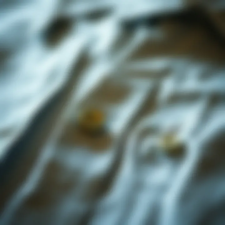 Close-up of fabric textures used in vintage button-up shirts