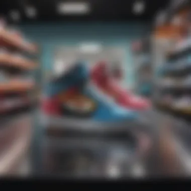 Heelys in Retail Store A physical retail store displaying various Heelys shoe styles