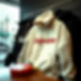 A collection of authentic Supreme hoodies displayed stylishly