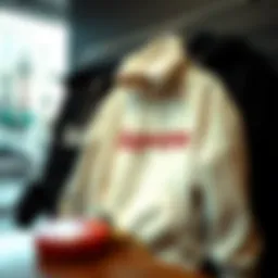 A collection of authentic Supreme hoodies displayed stylishly