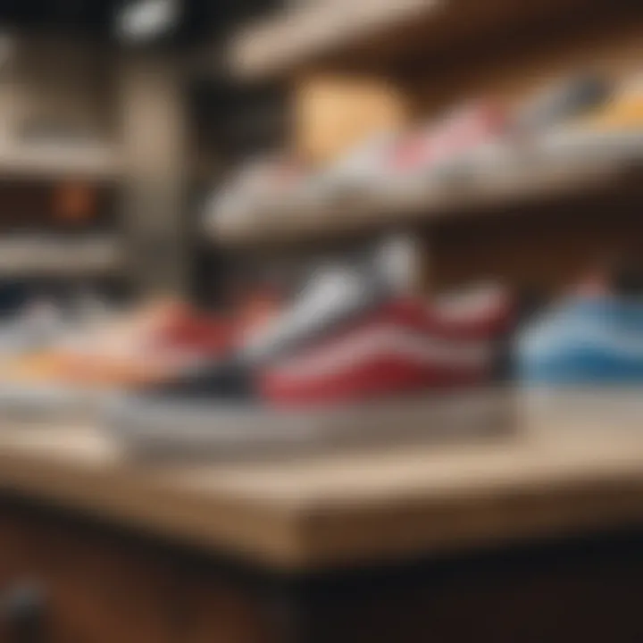 Vans shoes displayed in a retail store setting