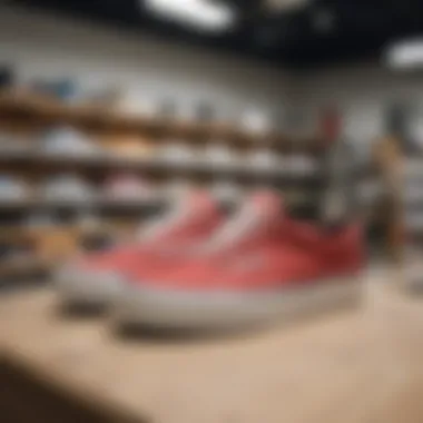 A stylish display of Vans footwear in a specialty store