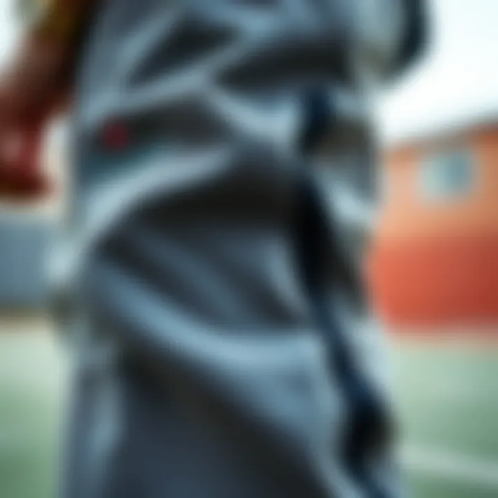 Unique Design Elements Highlighted Close-up of jogger's unique design elements