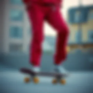 Stylish Skate Fashion Ensemble Stylish jogger paired with skateboarding gear