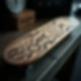 Artfully crafted wooden Tech Deck showcasing intricate design